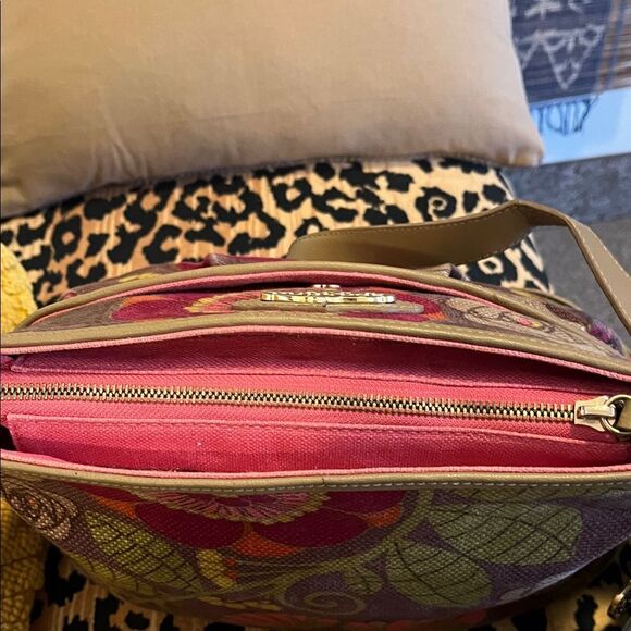 Spartina 449 Floral Crossbody Bag - Pink and Yellow - Picture 6 of 11